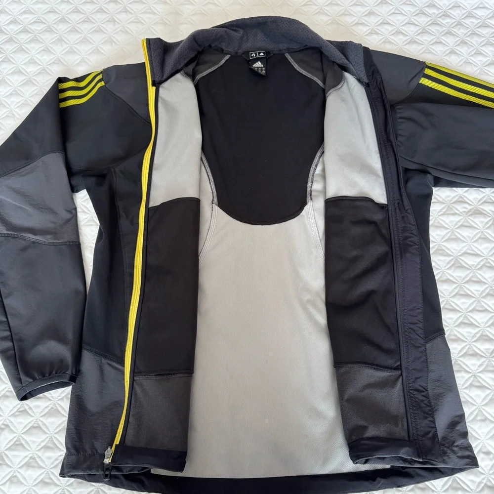Adidas Men's Formotion Running Black Yellow Full Zip Jacket Size XXL - Picture 9 of 15